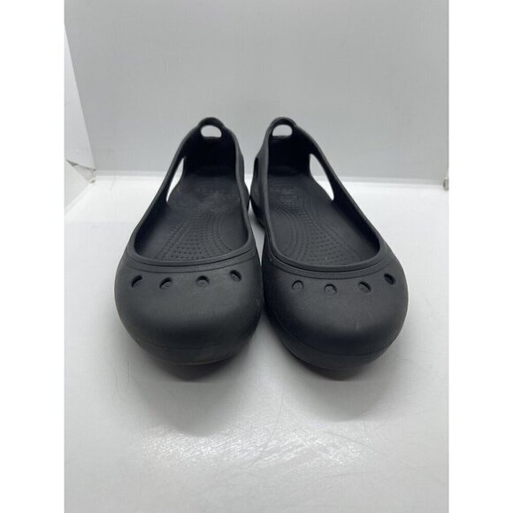 Crocs Kadee Ballet Flats Women's Black Slip Resistant Slip On Shoes 200941 Sz 9 - Picture 2 of 6